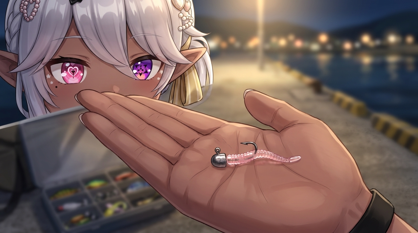 夏の豆アジ攻略に必須となる1g以下の超軽量ショートシャンクジグヘッドと極小ワーム